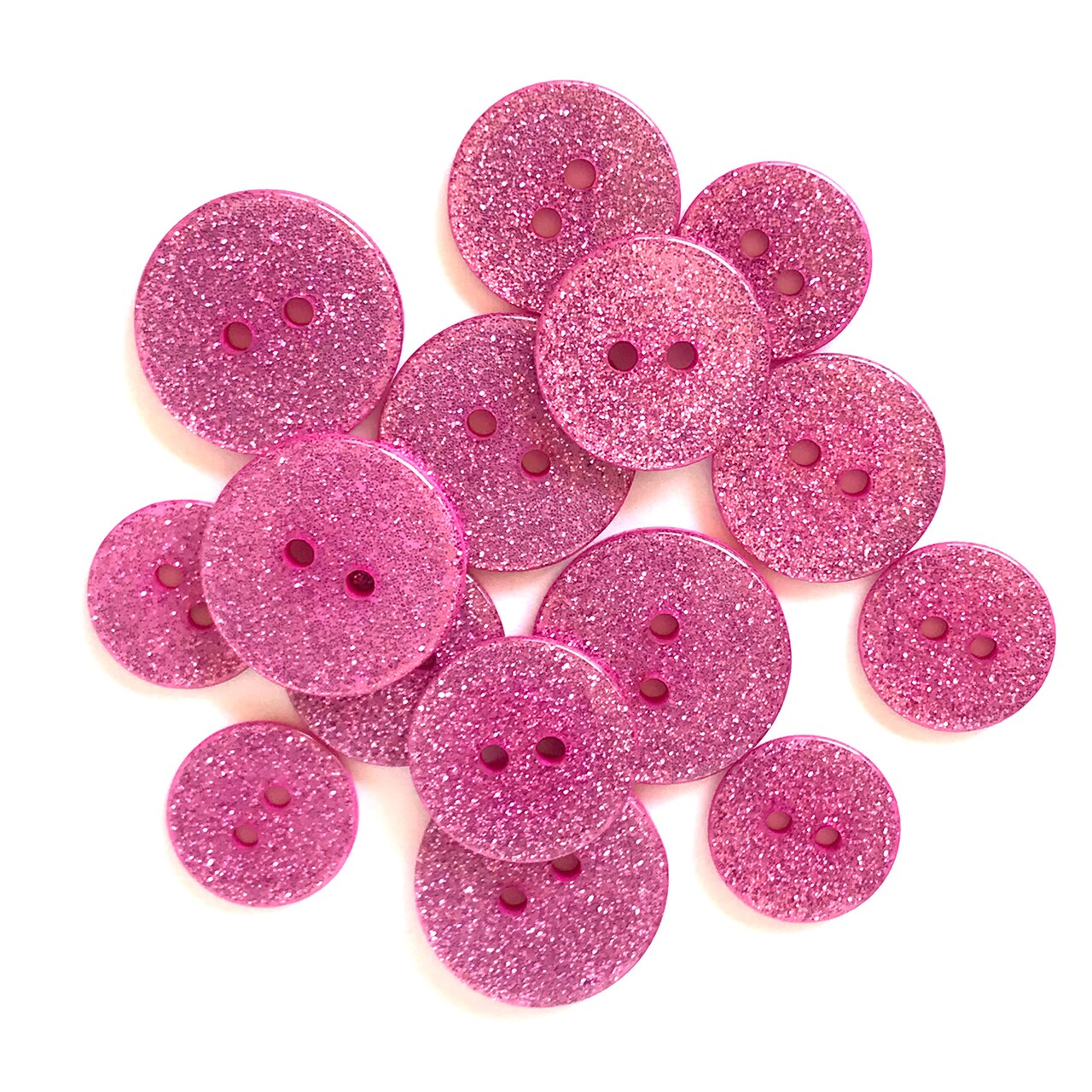 Buttons Galore and More Glitter Craft & Sewing Buttons in Assorted Colors - 45 Buttons